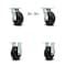 Service Caster 5 Inch Rubber on Steel Caster Set with Roller Bearings 2 Swivel Lock 2 Rigid SCC SCC-30CS520-RSR-BSL-2-R-2 - alternate 1